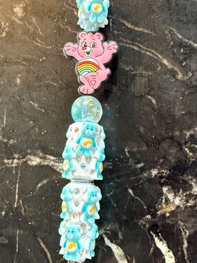 Care Bears Pink & Aqua Blue Beaded Pen